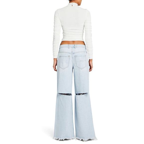 $298! SOLD OUT! SER.O.YA. WRENLEY LOW-RISE JEAN In Skylight SZ 28 NEW - Picture 4 of 7